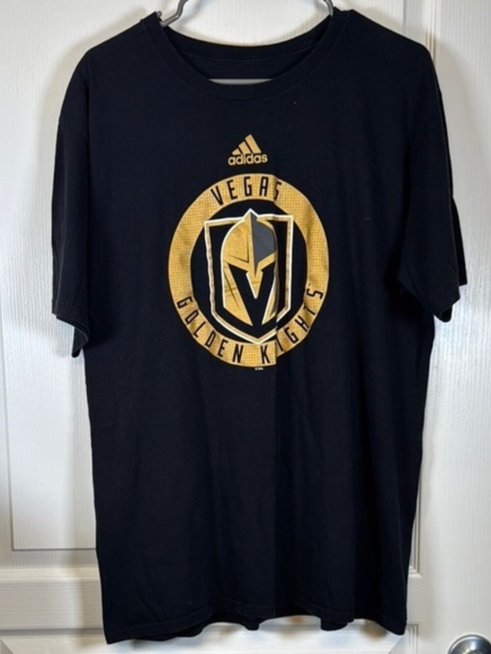 Adidas NHL Vegas Golden Knights VGK Hockey Black Shirt Size XL EUC #SP-019